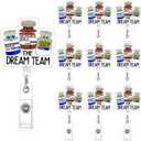 10 Pcs Nurse Badge Reel Bulk for Coworkers, Retractable ID Holder for Nurses, Healthcare Worker Appreciation Gifts, CRNA Nurse Anesthetist Gift Idea
