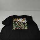 Oversized Graphic T-Shirt for Women Vintage Floral Shirt Rock Band Music Guitar Tee Casual Holiday Cute Plant Tops (Medium, Black)