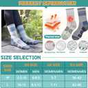 SeeyAN Merino Wool Hiking Socks Womens Mens Thermal Winter Boot Thick Cushion Warm Crew Socks 3 Pairs (M)