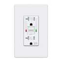 ELECTECK GFCI Outlets 20 Amp, Outdoor Weather Proof (WR), Self-Test GFI Receptacles with LED Indicator, Ground Fault Circuit Interrupter, Screwless Wallplate Included, UL Listed, White