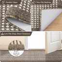 Ileading Hallway Runner Rug 2'x10' Heavy-Duty Durable Entryway Floor Mat with Non Slip Rubber Backing for Busy Traffic Extended Indoor Doormat Machine Washable Brown Kitchen Throw Rug for Corridor