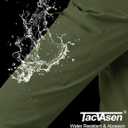 TACVASEN Women's Hiking Cargo Pants Lightweight Water Resistant Quick Dry Outdoor Work Mountain Trouser Zipper Pockets (Green, S)