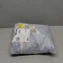 Striped Duvet Cover Set King Size 100% Washed Cotton Linen Feel Natural Wrinkle Comfy Lightweight Bedding Set (King, Wide Stripe-Blue/White) (King(104" x 90"))