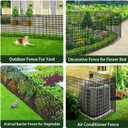 ULIOK 10 Panels No Dig Decorative Garden Fences, Dog Fence Outdoor for Yard, 36in(H) x 25.2 ft(W) Tall Animal Barrier Fence Panels, Rustproof Ground Stakes Temporary Wire Screen for Yard, Patio