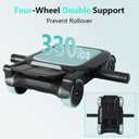 Roller with 4 Wheels: Automatic Rebound Abdominal Wheel for Core Workout, Workout Equipment for Home and Gym, Abdominal Exercise Roller for Men and Women