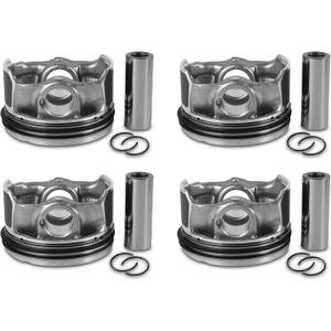 06H107065AM 4pcs Engine Pistons Rings Pistons Assembly Set Fits for 2006-2014 Jetta 2.0L, Fits for 2009-2011 Tiguan 2.0L, Replace OE 06H107065AM