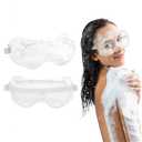 ourkiss Adjustable Eyelash and Eyebrow Protector Shower Goggles Shield: Glasses-Friendly Design Perfect for Eyelash Extensions, Microblading Aftercare, and Cataract Surgery Recovery 2 Pack