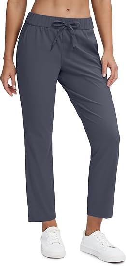 Seamaid Women's Golf Pants with Pockets 7/8 Stretch Ankle Travel Pants for Athletic Casual Size XS