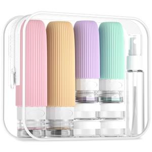 Mrsdry 16 Pack Travel Bottles Set, TSA Approved Leak Proof Silicone Squeezable Containers for Toiletries, Refillable Travel Accessories for Conditioner, Shampoo, Lotion & Body Wash Accessories (Mudium, Mint)