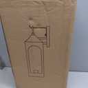 LamQee 20 Inch Dusk to Dawn Outdoor Wall Lights, Large Exterior Lighting Fixtures with Seeded Glass, Textured Black Modern Outdoor Sconces Wall Mount Lantern for House Porch Patio Garage Front Door