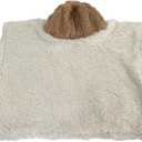 Size Small to Large, Dog Winter Coat with Hat, Kitten Thicken Cloak Blanket, Pets Nightgown for Small Medium Dogs Brown Medium (M: Recommand Weight 7-14 lbs (3.5-6.5kg))