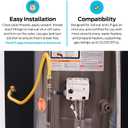 Eastman 60 Inch x 1/2 Inch OD Flexible Gas Line Connector with (2) 1/2 Inch MIP Fitting Ends for Natural Gas and Liquid Propane, Stainless Steel, Yellow, 20YE505060B