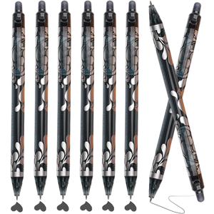 6Pcs Erasable Gel Pens Black Ink, 0.5mm Retractable Quick Dry Fine Point Pens, Smooth Writing Pens for Journaling, Coloring, Drawing, Doodling, Note Taking