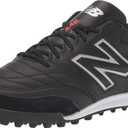 New Balance Men's 442v2 Team Soccer Shoes (12.5 Wide, Black/White)