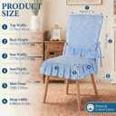 Irenare 2 Sets 17.7'' Gingham Ruffle Chair Cushions Cover and Back Cover