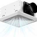 Fitop Bathroom Exhaust Fan 130CFM 1.5 Sones Ultra Quiet Ceiling Mounted  No Attic Access Required, Easy Installation, High Airflow Ventilation Fan for Bedroom, Laundry, Kitchen & Bathroom