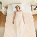 King Flat Sheet Only, 1 Pack Top Bed Sheets, Soft Breathable Brushed Microfiber Color-Coded Label Threads, (105"x102",Beige)