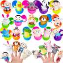 ThinkMax 16pcs Easter Eggs Filled with Finger Puppets for Easter Basket Stuffers, Easter Eggs Hunt, Easter Party Favor, Easter Gift for Kids