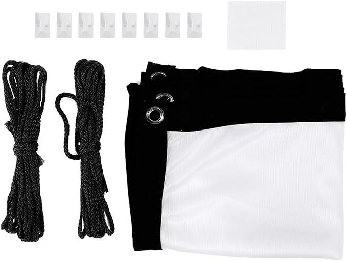 Projection Screen, Non Crease White Projector Screen, Thicken Portable Non Crease Soft White Polyester Projector Curtain Projection Scre, 38 X 60 Inch