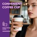 12 oz 100 Pack Disposable Coffee Cups with Lids and Sleeves, Coffee Paper Cups with Lids, To Go Beverage Drinking Cup for Coffee, Tea