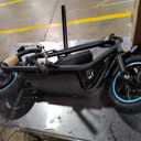 C1 Electric Scooter with Seat for Adults, 450W Motor, 20-Mile Range, 16 MPH, Foldable Commuter E-Scooter with Basket for Grocery, Pets, and Daily Commute Classic Black