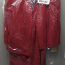 Maya Brooke Women's Pearl Placket Jacket Dress (Red), 14W