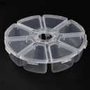 8 Grids Clear Plastic Bead Storage Containers Nail Box Storage Case Container, Floral Pattern Flip Top Jewelry Boxes Organizers for Jewelry Making and CraftsBeads Rings Earrings