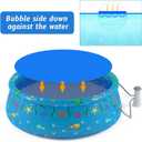 Wesiti Solar Pool Covers Blankets Above Ground Inground Pool Solar Covers Heavy Duty Heater Warmers for Swimming Pools Hot Tub(10 ft in Diameter,Blue,3 Pcs)