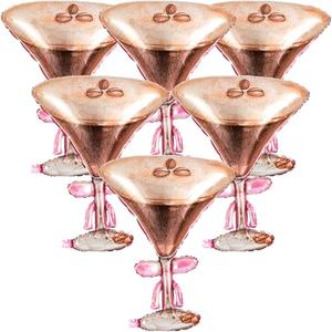 Civaner 6 Pcs Espresso Martini Balloon 32 x 26 Inches Giant Foil Espresso Martini Balloons a Tini Bit Older Birthday Party Decorations for Bachelorette Bridal Shower Wedding Party Supplies 