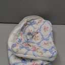 AMULOKRU Large Makeup Bag, Cute Cosmetic Bag for Women, Coquette Floral Aesthetic Toiletry Bags, Quilted Travel Make Up Organizer Bag