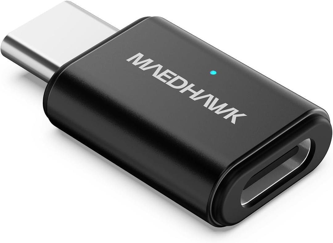MaedHawk Bypass Motorcycle CarPlay Bluetooth Headset Adapter with Passthrough USB-C Charging Port