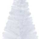 CIPOWM 3FT Artificial Christmas Tree White Mini Tabletop Christmas Pine Tree with Plastic Stand Small Xmas Tree for Indoor Outdoor Holiday Home Decoration