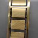 HillhutApex 4 Step Stool, Aluminum Foldable Step Ladder, Lightweight Stable Stool with Wide Non-Slip Pedals, 330lbs Bearing Capacity Ladder for Office, Home, Kitchen - Gold