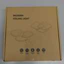 Modern Ceiling Light Fixture, 3 Rings Dimmable Flush Mount Ceiling Light with Remote Control, Gold Close to Ceiling Lighting Fixtures for Bedroom Living Room Dining Room Kitchen Ceiling Lamp