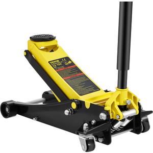 VEVOR 3 Ton Low Profile, Heavy-Duty Steel Racing Floor Jack with Dual Pistons Quick Lift Pump, Lifting Range 3.35"-19.69"