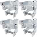 1-5/8" x 1-5/8" Chain Link Fence Gate Post Hinge Kit, Set of 4, Galvanized Steel Chain Link Fence Gate Hinge with 2 PCS Female Gate Frame Hinge and 2 PCS Male Gate Post Hinge, Bolts & Nuts Included
