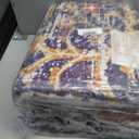 Washable Area Rug 8x10 Vintage Purple Rugs | Large Soft Rugs for Living Room Carpet 8x10 Area Rugs for Bedroom Dining Room Non-Slip Stain Resistant Under Table Rug