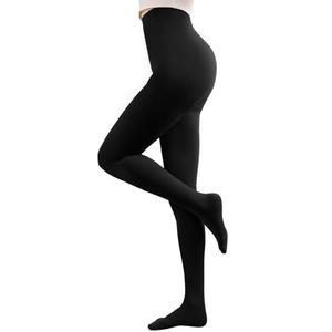 Compression Pantyhose Stockings for Women Men, 20-30 mmHg Medical Graduated Support Opaque Closed Toe Hose Tights, L/XL