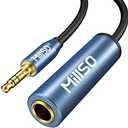 MillSO 1/4 to 3.5mm Headphone Adapter, TRS 6.35mm Female to 3.5mm Male 1/8 to 1/4 Stereo Audio Adapter for Amplifiers, Guitar, Piano, Home Theater Devices to Phone, Laptop, Headphones - 12inch/30cm