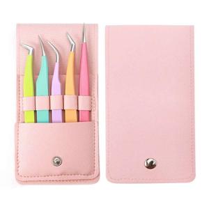 4pcs Eyelashes Tweezers Set False Eyelash Extension Professional Lash Tongs Pliers Volume