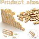 200PCS Classic Wall Building Bricks 1x4 Yellow Color, Compatible with Lego Part, ABS material, Creative Building Sets for Home, School & DIY STEM Projects, Construction Toy for Kid Age6 7 8 9 10 11 12