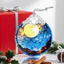 Christmas Ornaments: Stained Glass Ornament, Christmas Tree Ornament, Hanging Ornaments for Home Decor & Xmas Tree Decorations  Exquisite Holiday Decor, Gifts & Holiday Present - Full Moon