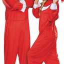 Disguise Sonic Knuckles Adult Costume, Official Sonic Movie 3 Hooded Jumpsuit for Men and Women, Adults Size S/M