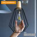 Jensense LED Edison Light Bulbs 8 Watt Dimmable 5000K Daylight White, E26 60 Watt Equivalent, Vintage Bulbs 800lm CRI 90 Clear Glass 6 Pack