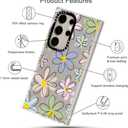 MOSNOVO Case for Samsung Galaxy S24 Ultra, [Buffertech 6.6ft Military-Grade Drop Protection] [Anti Peel Off Tech] Clear TPU Bumper Phone Case Cover Design - Linear Blooms