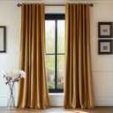 Lazzzy Velvet Blackout Curtains Brown Thermal Insulated Curtains 84 Room Darkening Window Drapes Super Soft Luxury Curtains for Living Room Bedroom Rod Pocket 2 Panels 84 Inch Long Gold Brown (52"W x 84"L (Pack of 2))