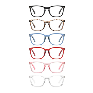 CCVOO 6 Pack Blue Light Blocking Reading Glasses, Anti Headache/Glare/Eye Strain Readers Computer Eyeglasses Women/Men (6 Pack Mix,2.25)