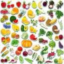 SpriteGru 59 PCS Fruits & Veggies Magnets for Toddlers Kids, Perfect for Preschool Learning