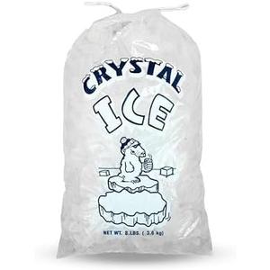 8 LB Ice Bags with Drawstring (500 Count)  Clear Plastic Bags for Storing Ice  Storage Solutions for Home, Party, or Camping
