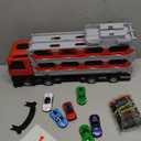 78-Inch Cars Trucks Toys for Toddler 1-3 2-4 3-5 4-7 Years Old Boys Kids, Transport Truck with 12Pcs Die-Cast Cars, Gifts for 3 4 5 6 Year Old Boys, Toddler Boy Toys Ages 3-5 4-7